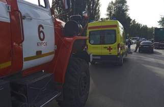 В Курском районе сгорел автомобиль «Форд Мондео»