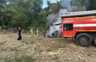 Под Курском потушили горящий мусор