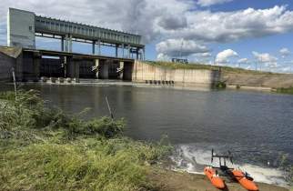 Беспилотный катамаран промеряет дно Курского водохранилища перед реконструкцией