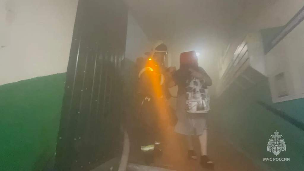 В Курске спасатели вывели 3 человек из горящего дома на Павлуновского