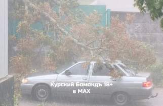 На Курск обрушился сильный ливень