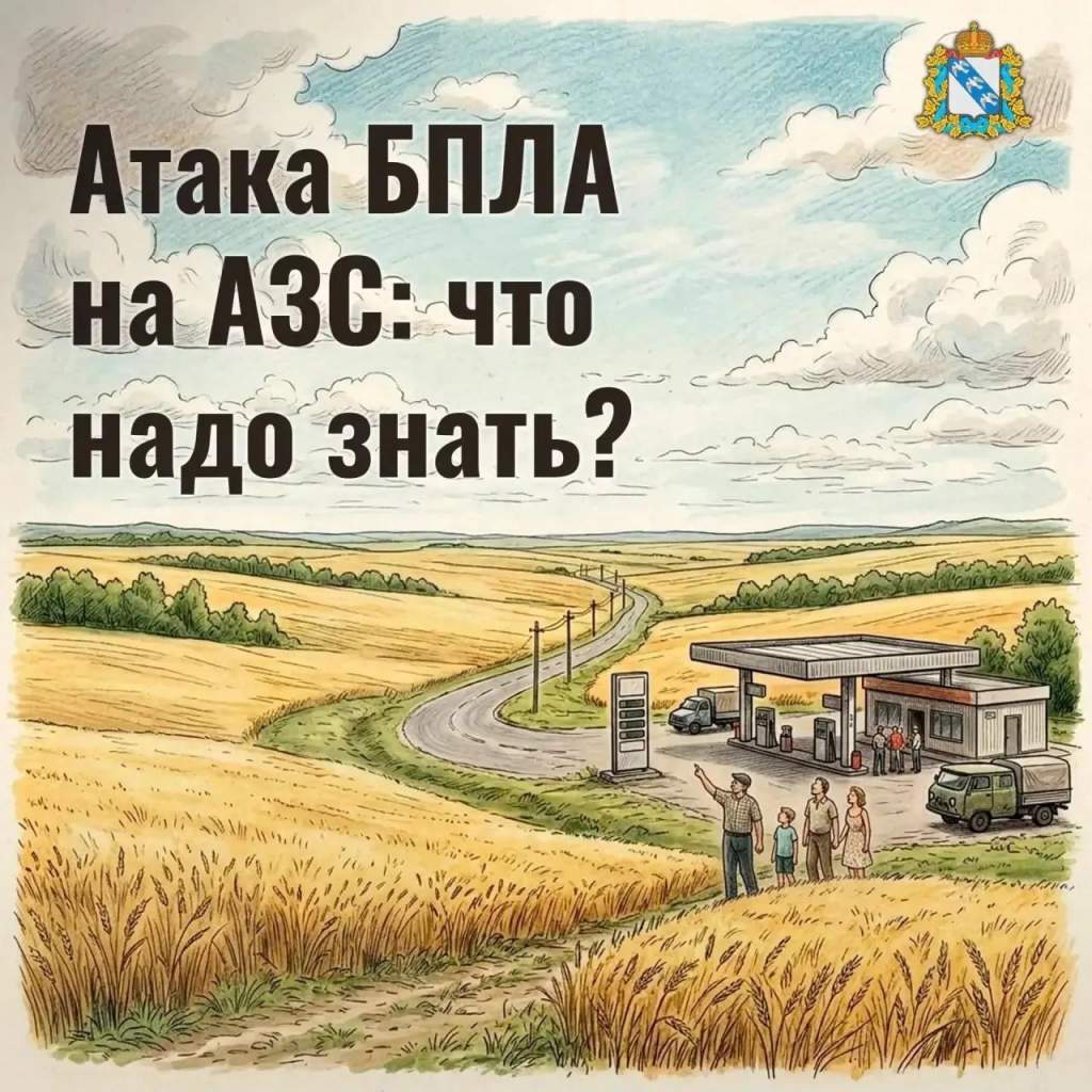 Курянам напомнили правила безопасности на АЗС из-за атак БПЛА