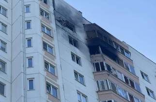 В Курске БПЛА врезался в стену многоэтажки на проспекте Победы
