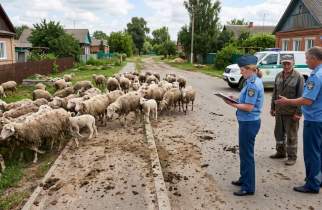 В Курской области владельцу 40 овец запретили выгуливать стадо на улице