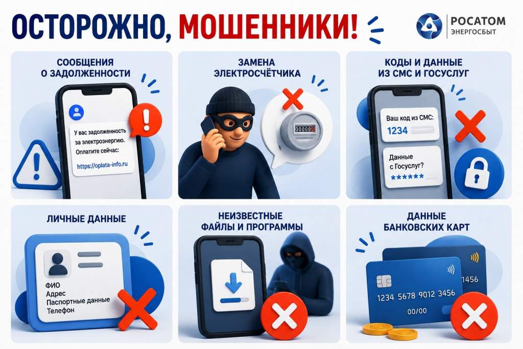 Мошенники пытаются обмануть курян от имени «Росатом Энергосбыта»