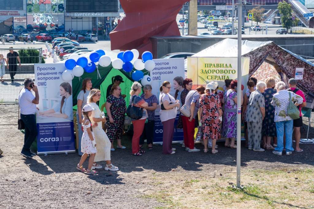 В Курске 75 человек проверили здоровье на Полугоре