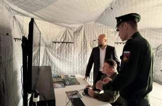 В Курске на Театральной площади открыли мобильный пункт отбора на контракт