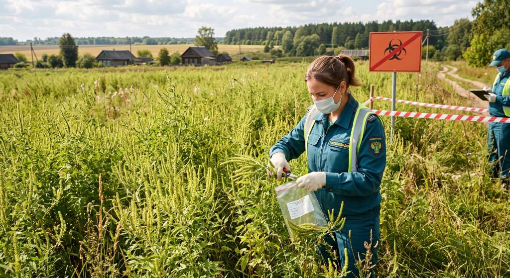 В Курском районе из-за амброзии ввели карантинную зону