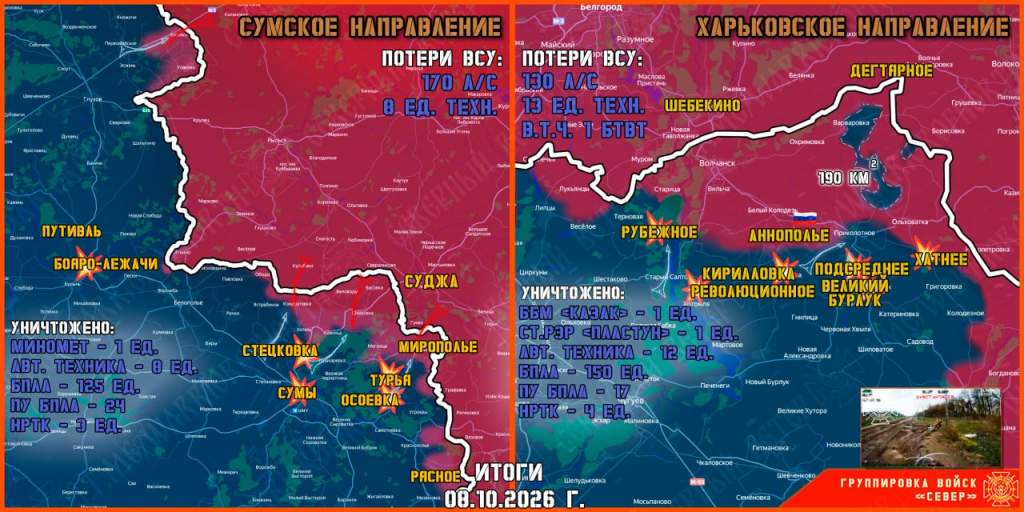 ВС РФ продолжают наступательные действия у границ Курской области