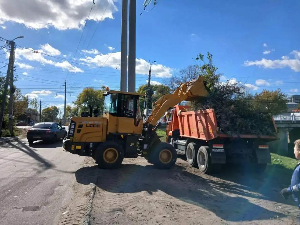 В Курске с двух улиц вывезли 40 куб. м срезанных веток