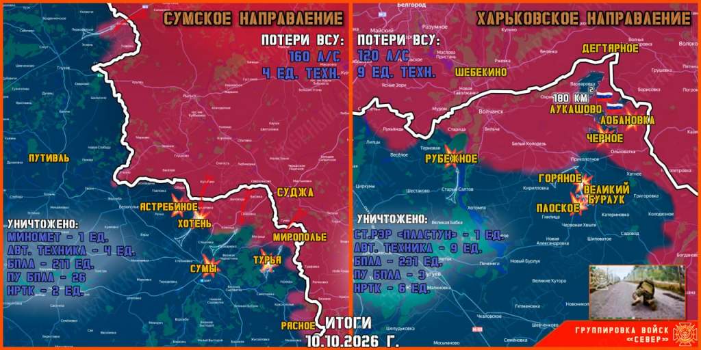 ВС РФ сообщают о ходе боёв у границ Курской области утром 11 октября