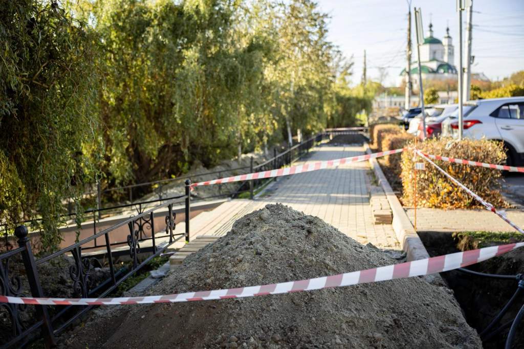 В Курске начали восстанавливать освещение на «Утином острове»